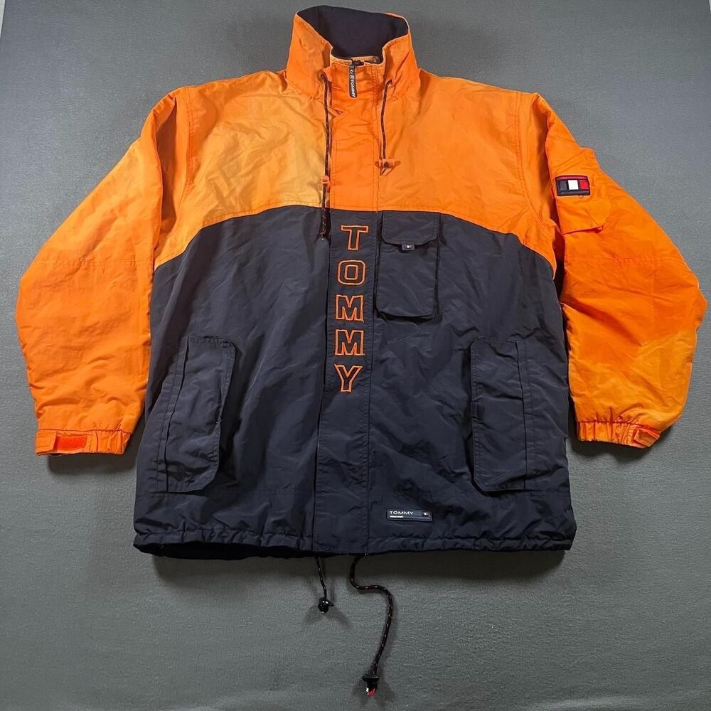 Tommy-hilfiger Men's Orange and Navy Jacket